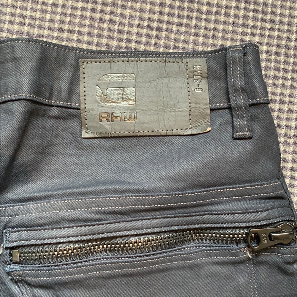 G-STAR Slim Dark Waxed Denim Jeans - Picture 4 of 7